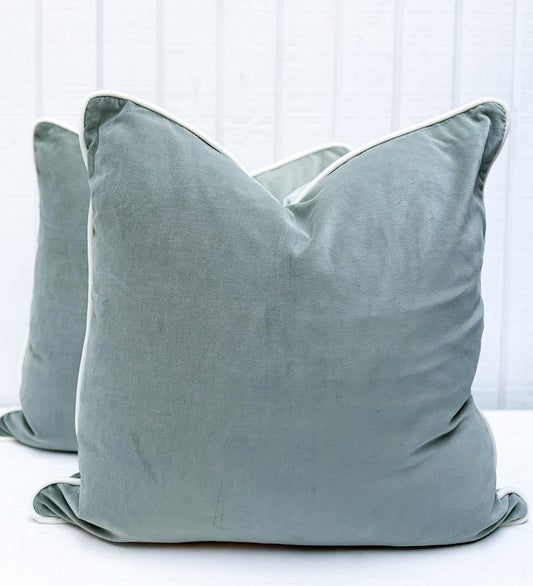 Velvet Pillow-Seafoam