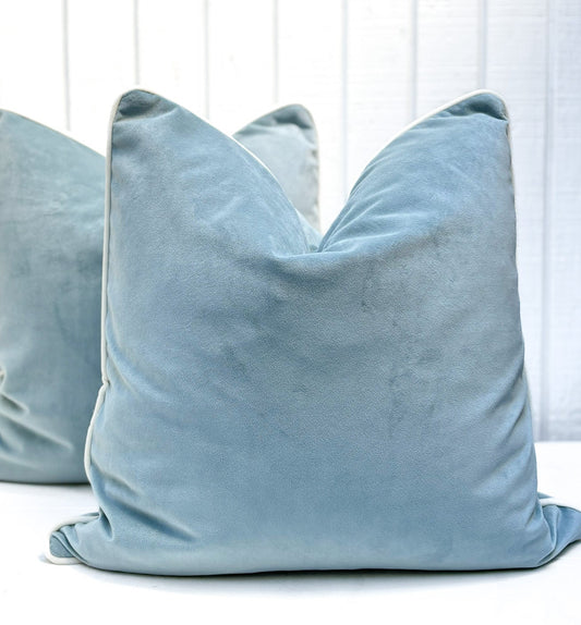 Velvet Pillow-Soft Blue