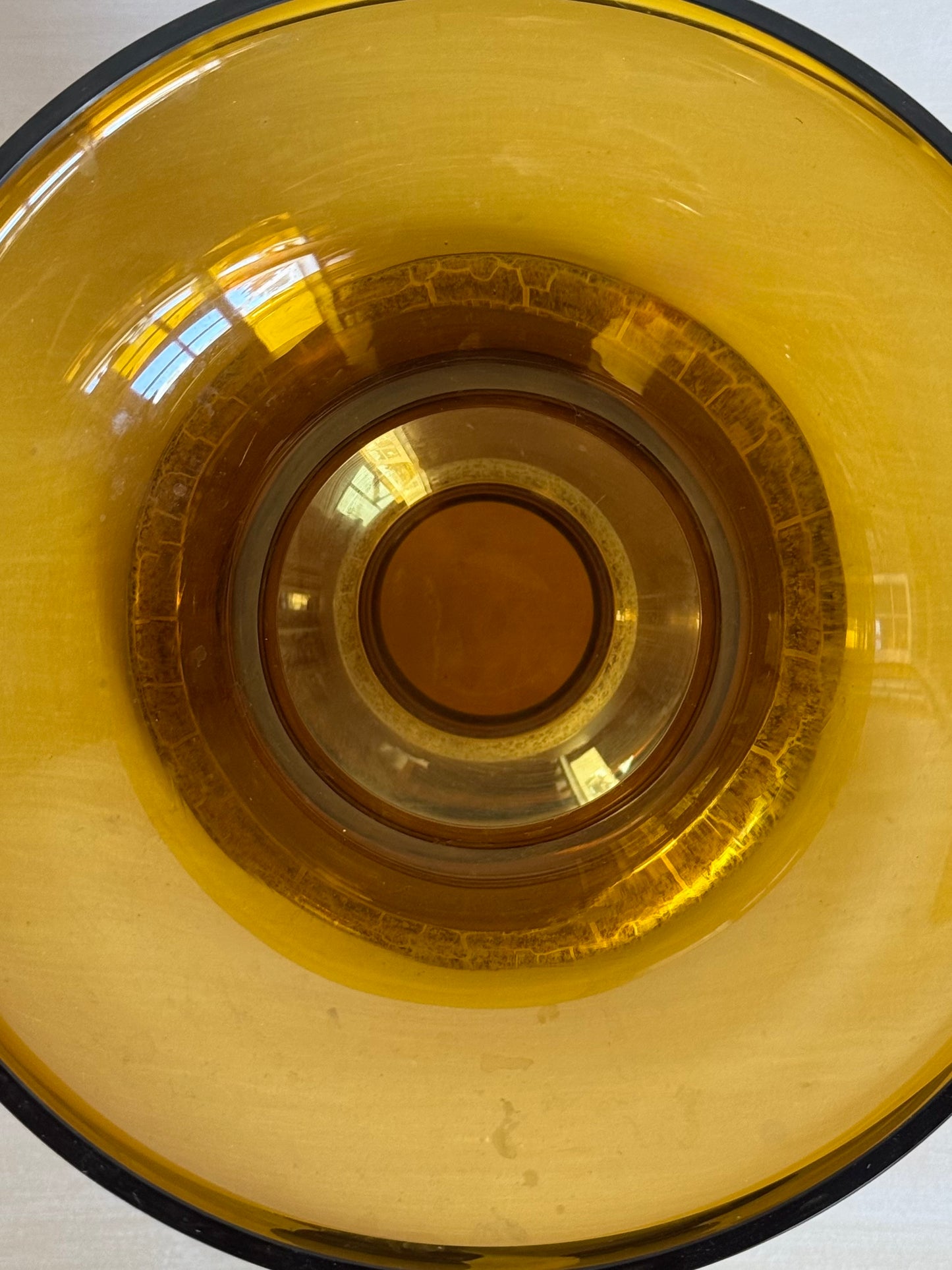 Amber Polish Glass Vase