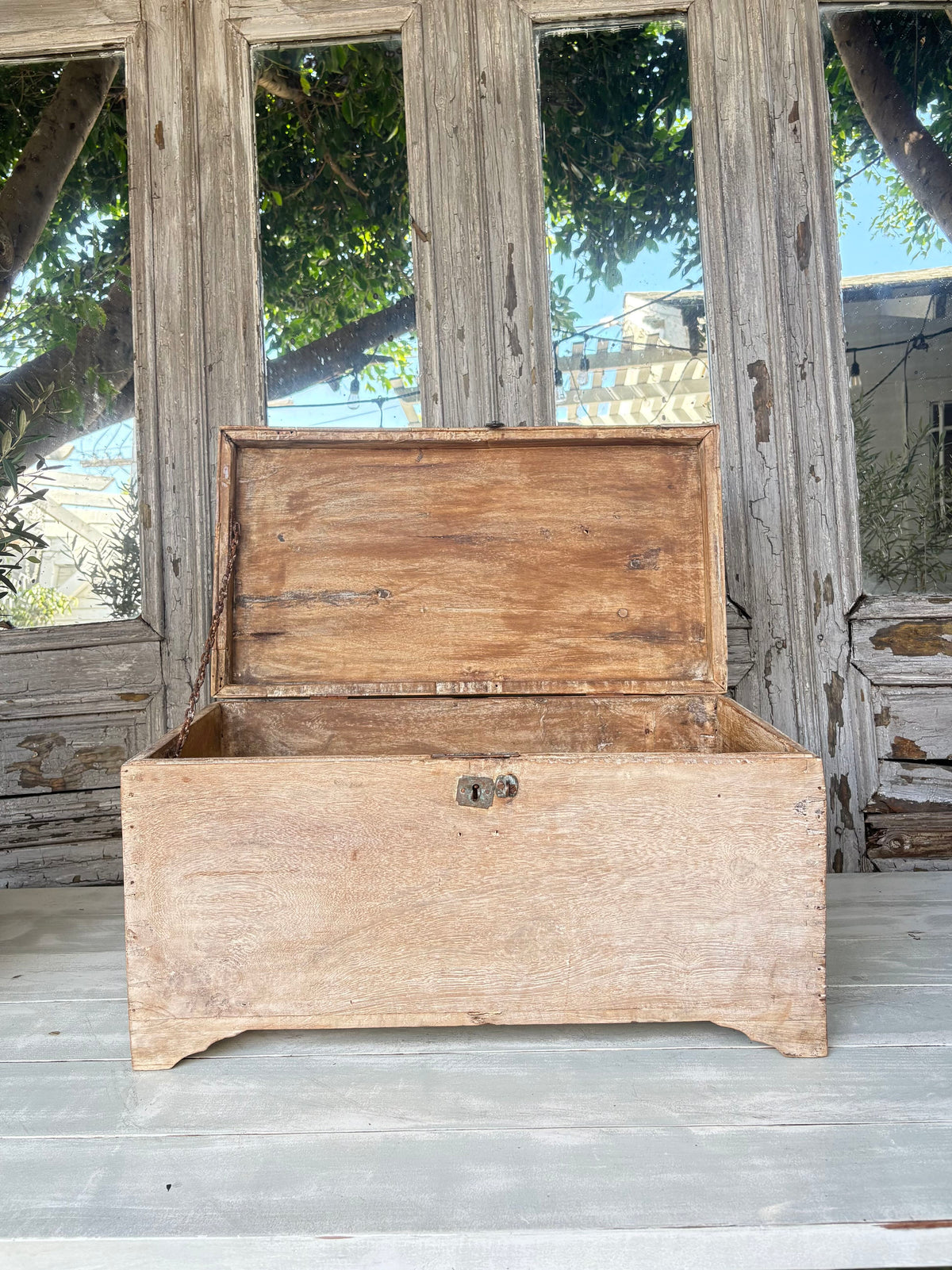 Rustic Wooden Trunk