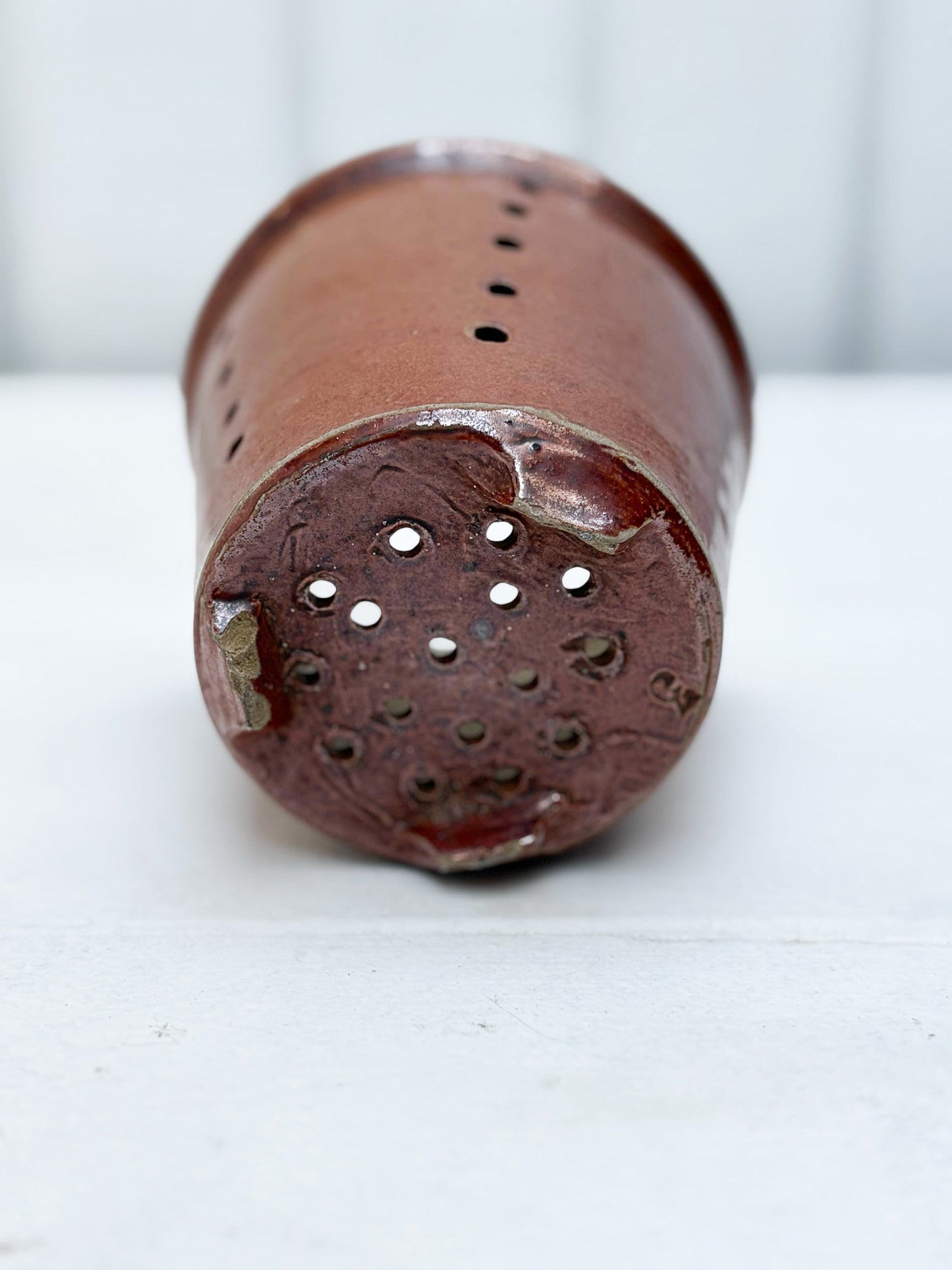 Vintage Cheese Strainer-Brown 4"x4"