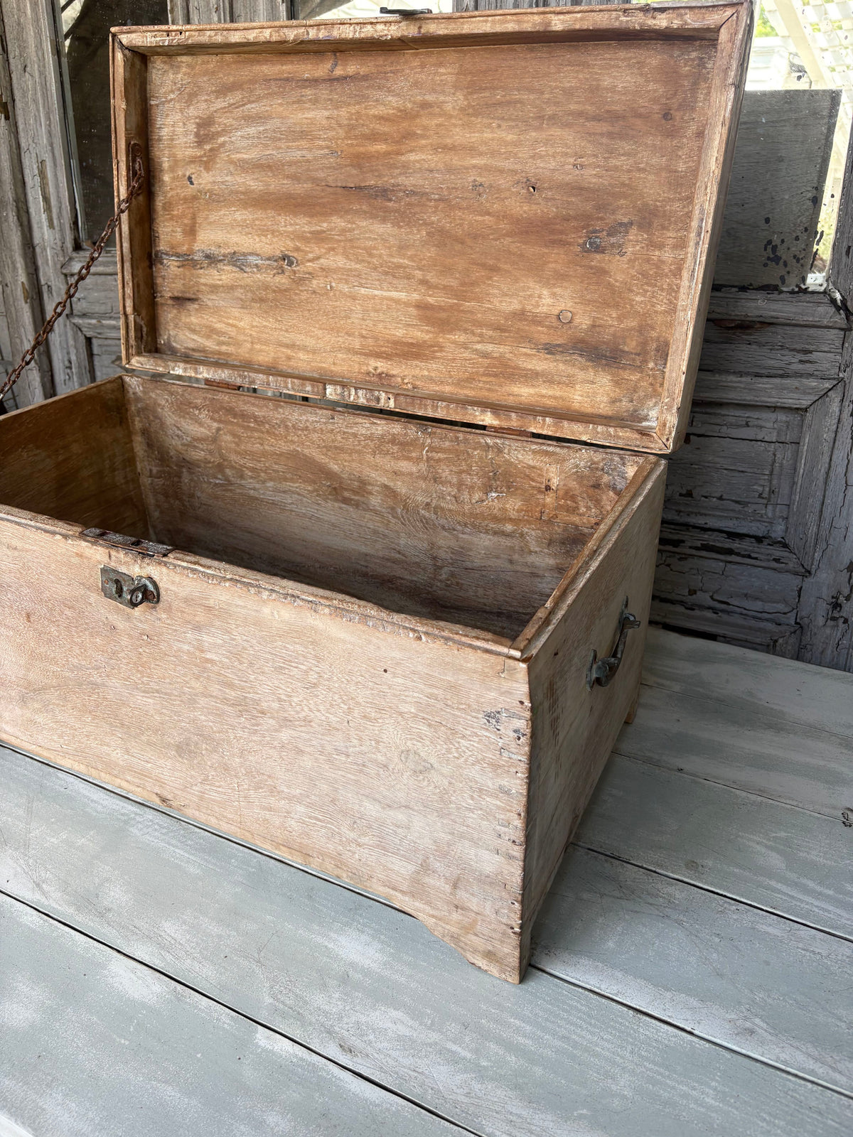 Rustic Wooden Trunk