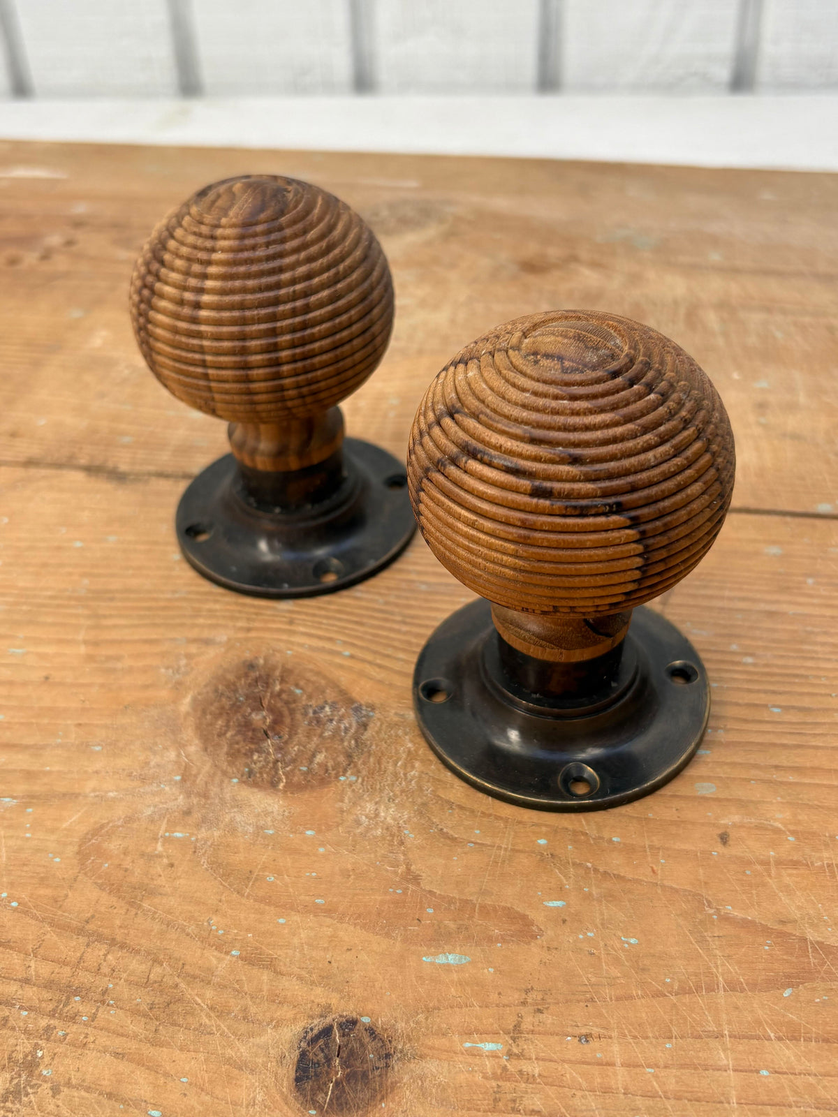 Wood+Iron Knob Wall Hook Set/2
