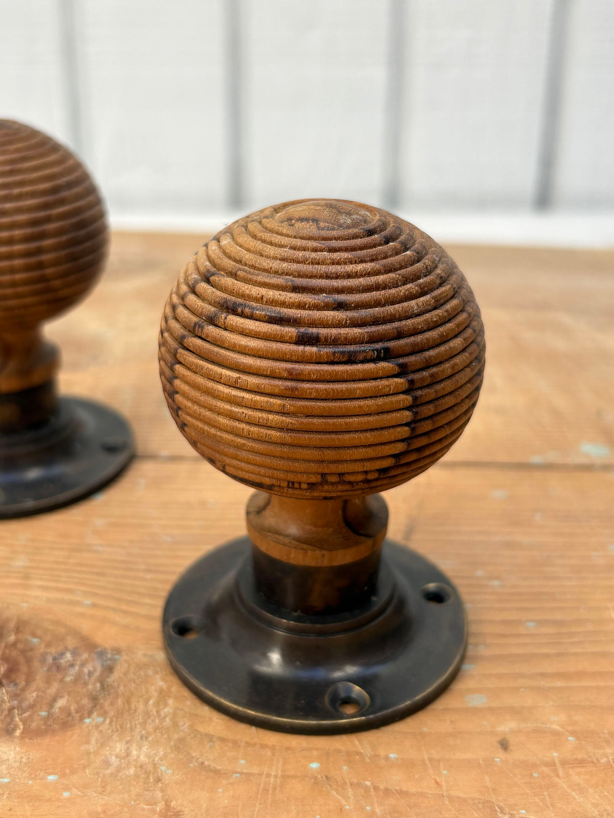 Wood+Iron Knob Wall Hook Set/2