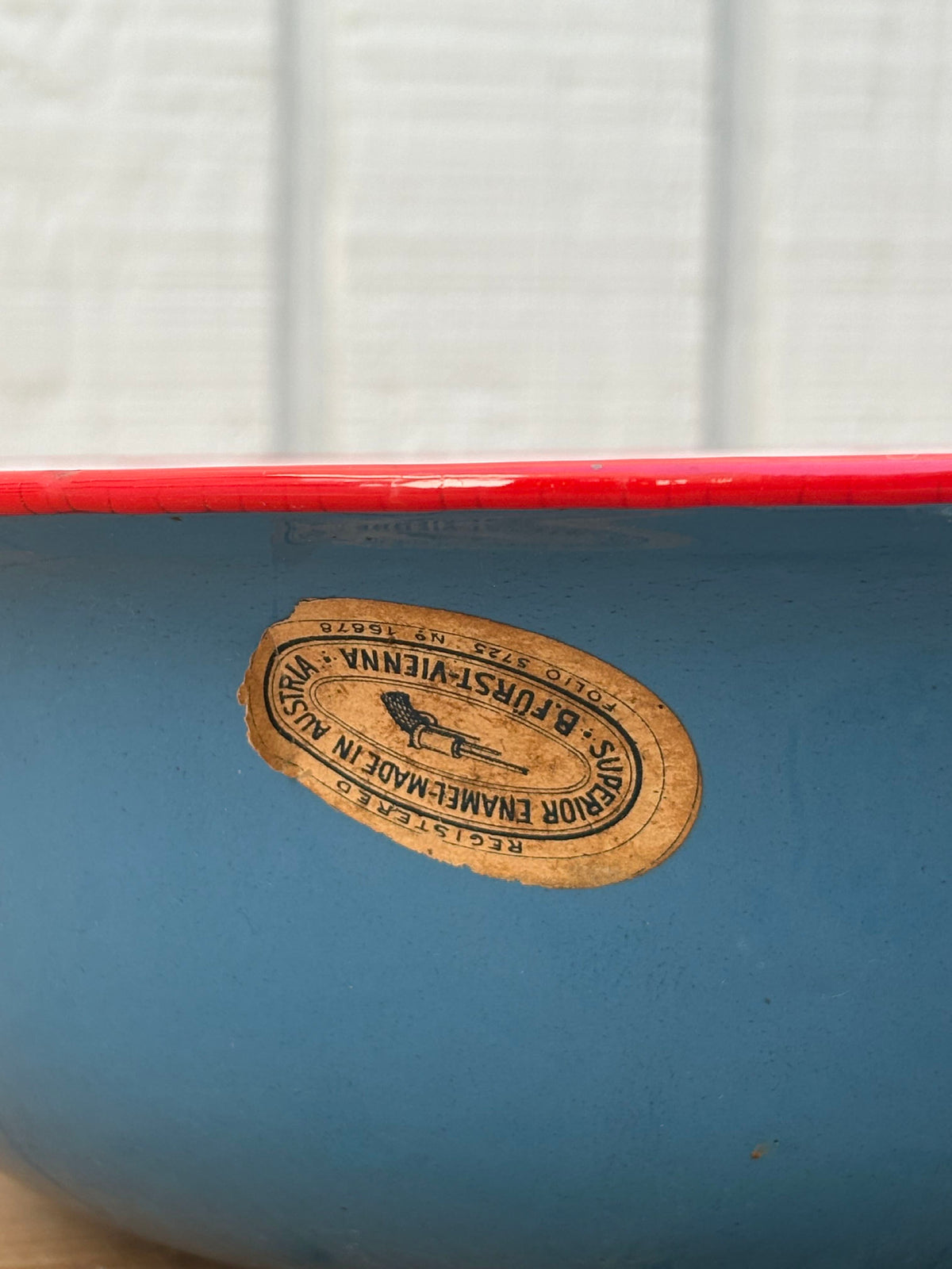 Vintage Austrian Blue Enamel Bowl
