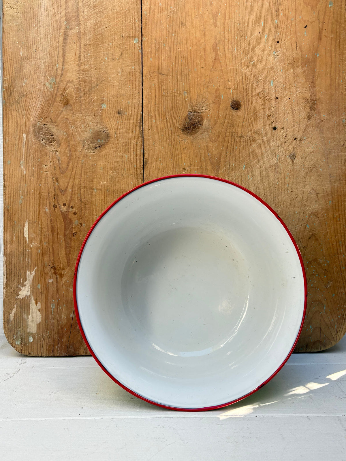 Vintage Czech Green Enamel Bowl