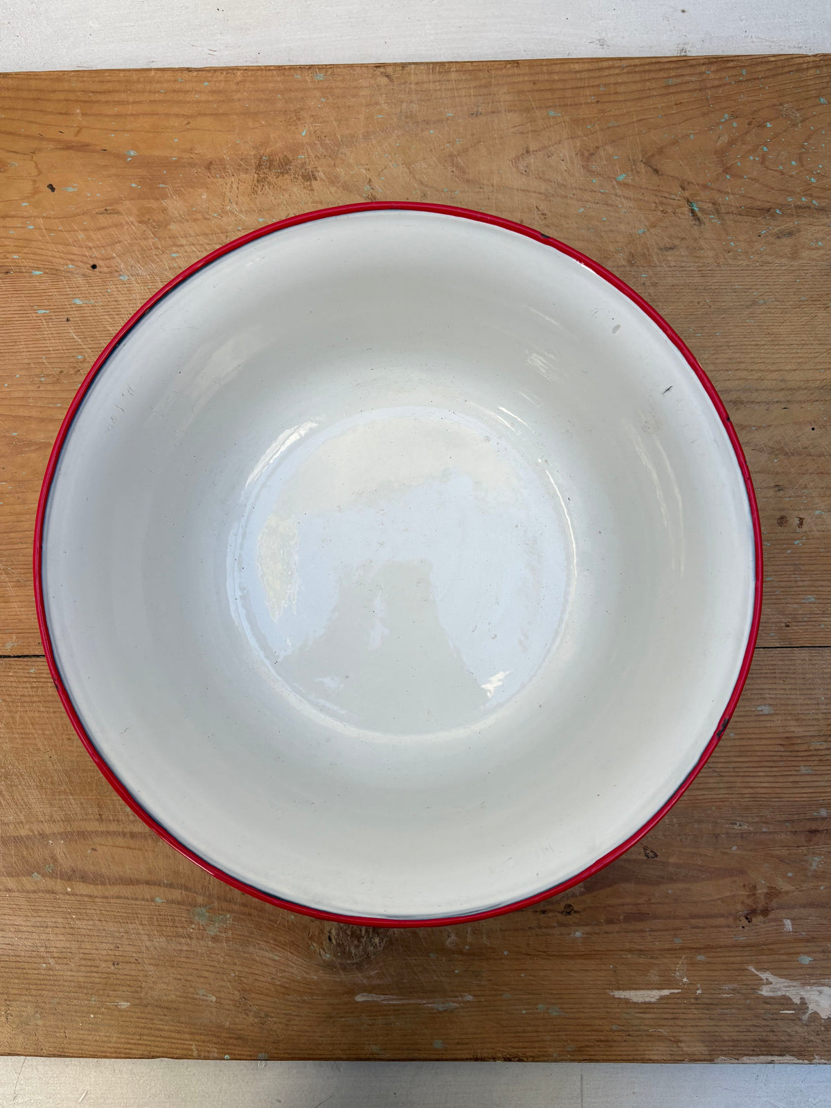 Vintage Czech Green Enamel Bowl