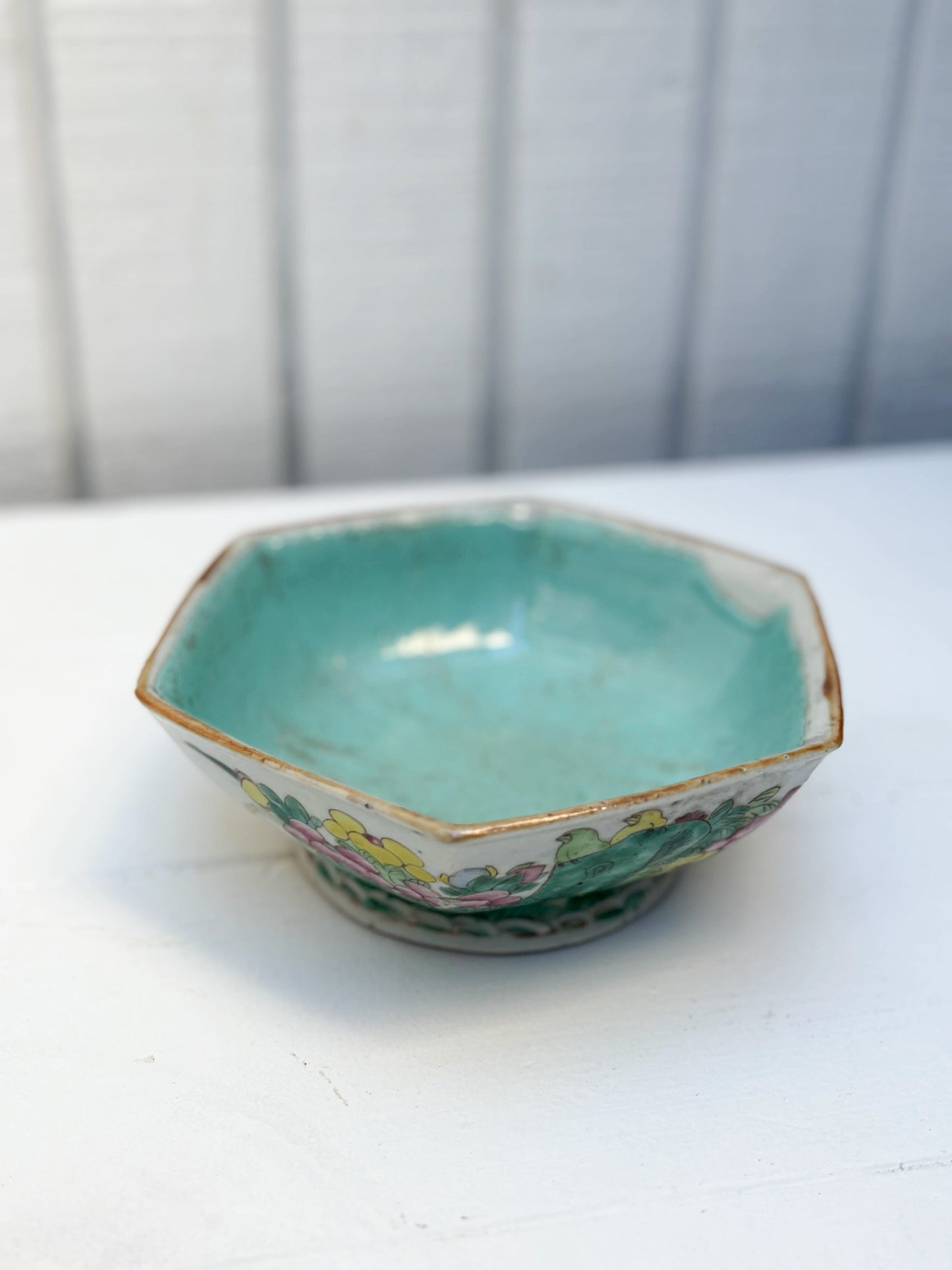 Antique Chinese Turquoise Bowl # 4