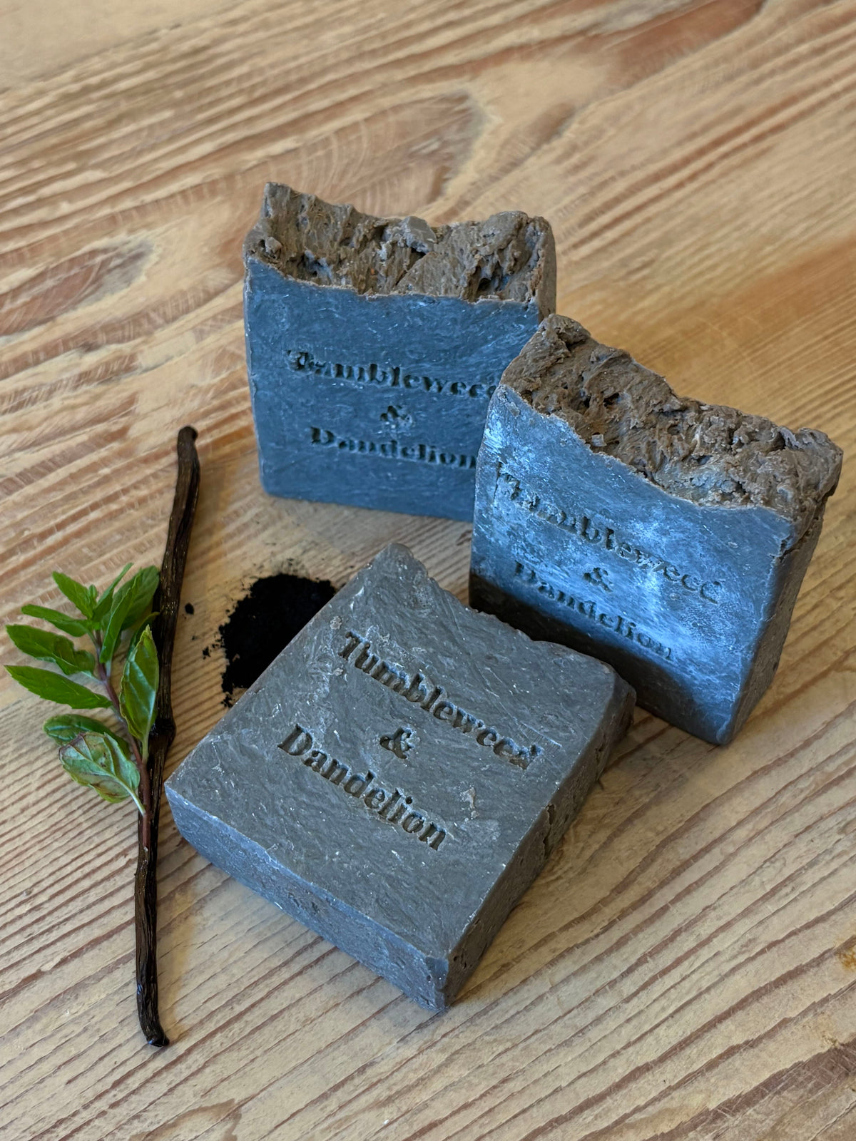 Activated Charcoal Peppermint and Vanilla Soap