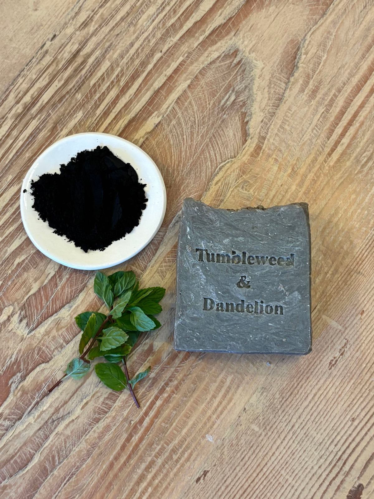 Activated Charcoal Peppermint and Vanilla Soap