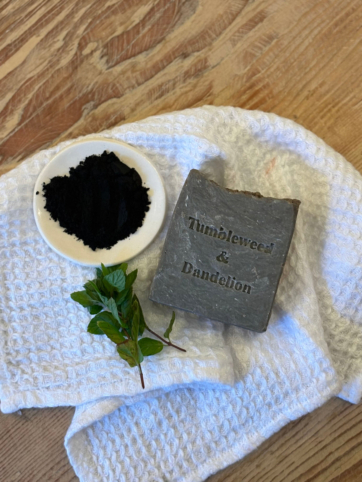 Activated Charcoal Peppermint and Vanilla Soap