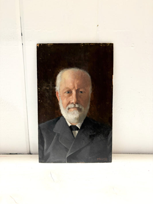 Portrait of a Man Vintage French Painting