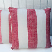 Load image into Gallery viewer, Red Stripe Indoor/Outdoor pillow-Square