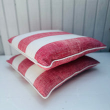 Load image into Gallery viewer, Red Stripe Indoor/Outdoor pillow-Square