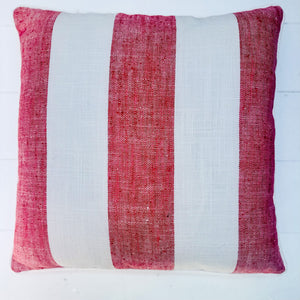 Red Stripe Indoor/Outdoor pillow-Square