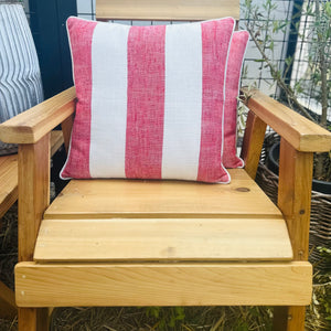 Red Stripe Indoor/Outdoor pillow-Square