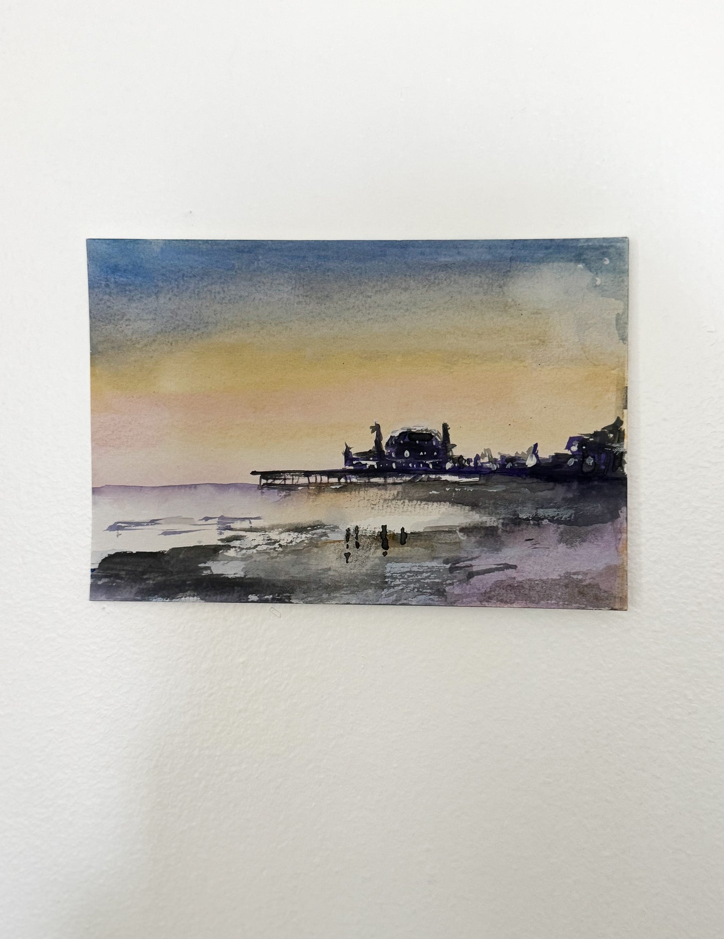 'Dunkirk Harbor' Watercolor