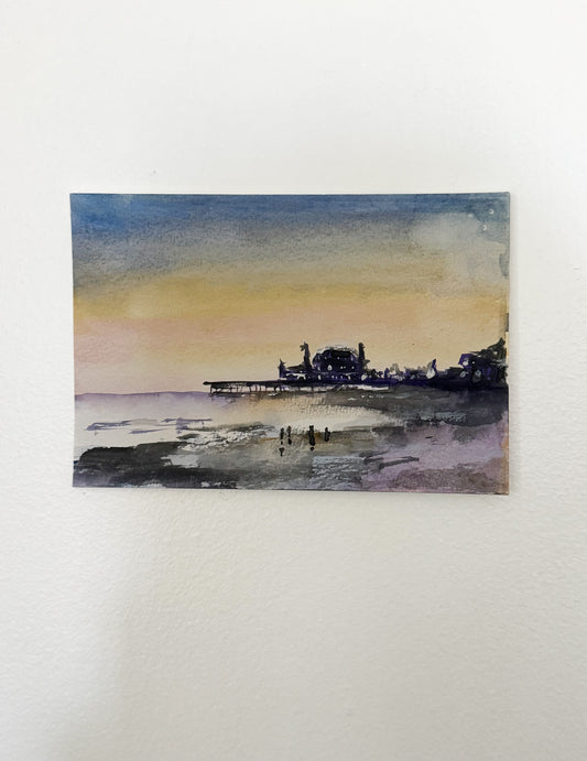 'Dunkirk Harbor' Watercolor
