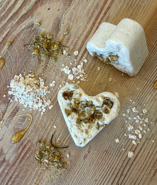 Honey, Oat & Chamomile Heart Soap