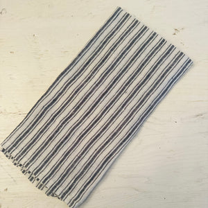 Set/4 Blue Boat Stripe Linen Napkin