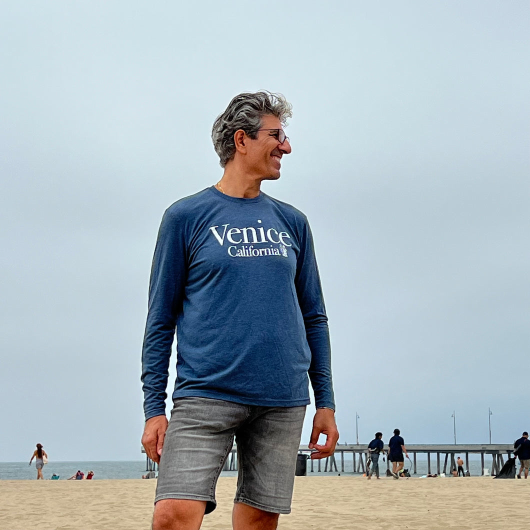 Venice CA Long Sleeve T-Shirt in Navy