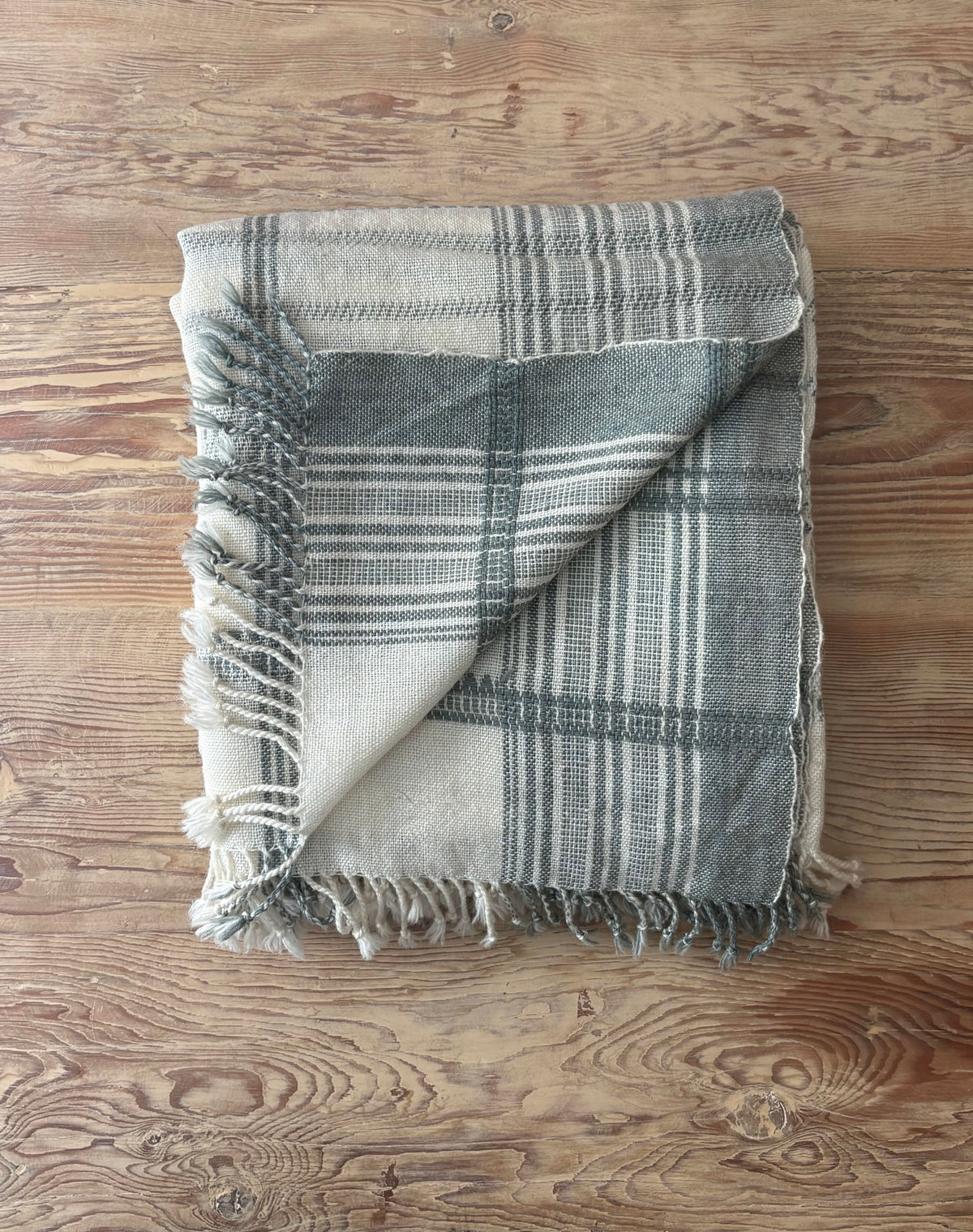 Cream Woven Throw