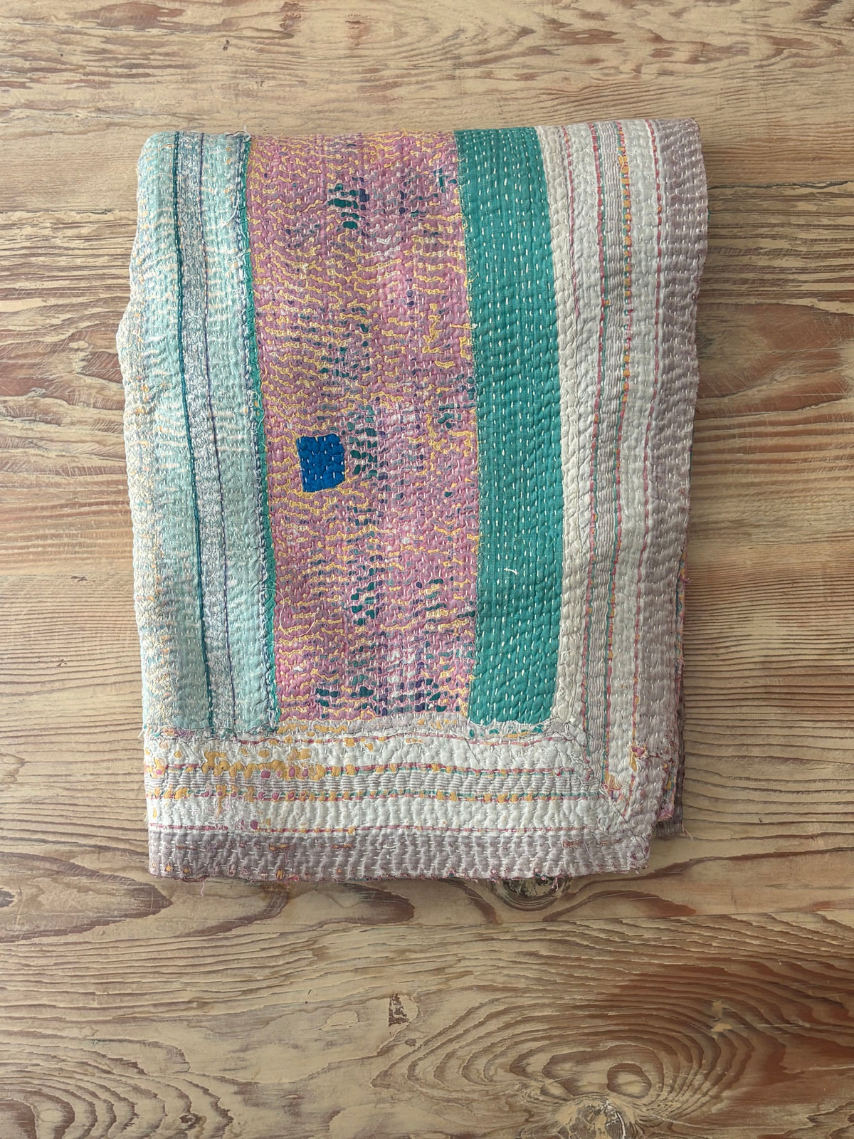 Colorful Kantha Quilt