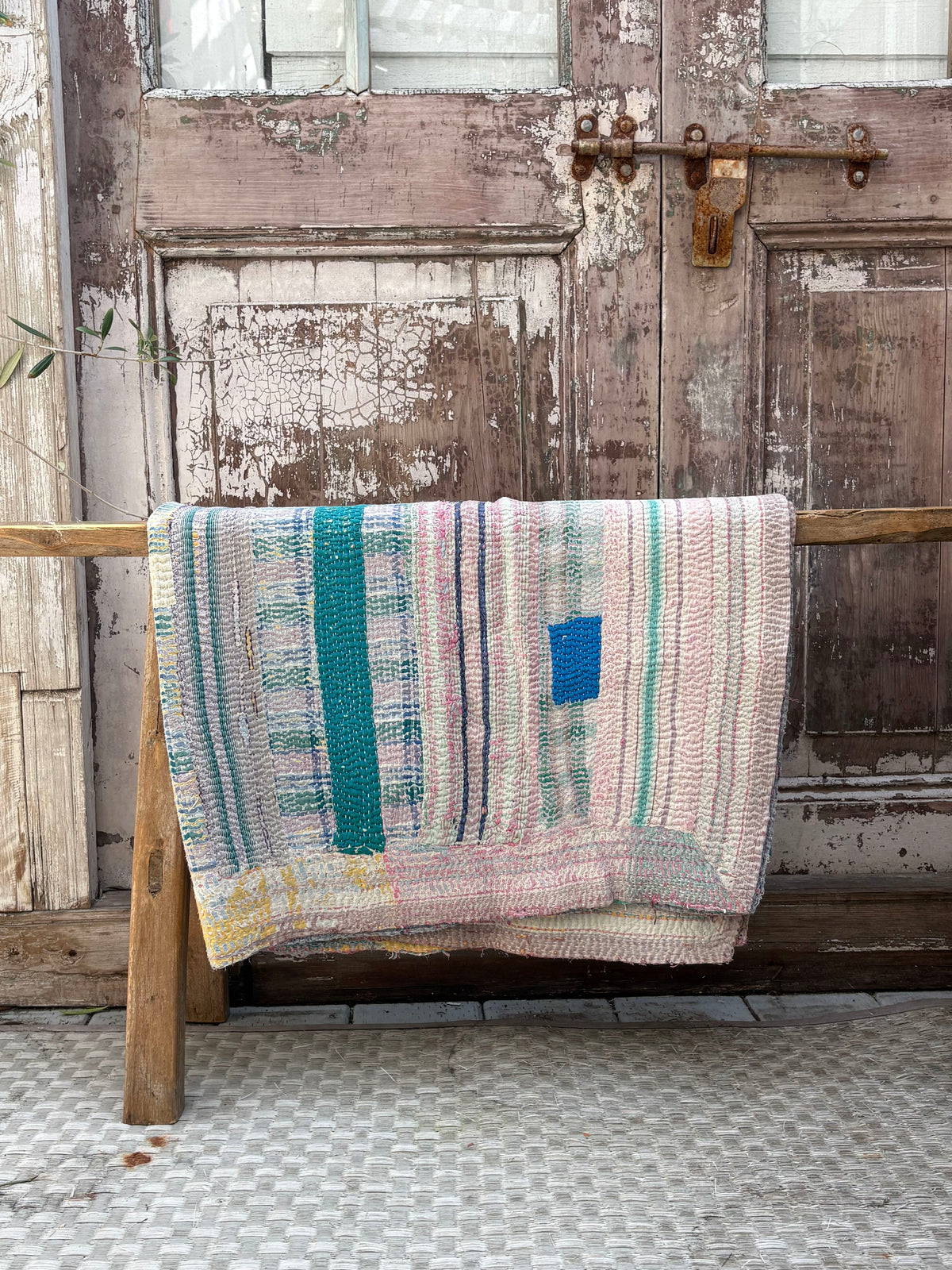 Colorful Kantha Quilt