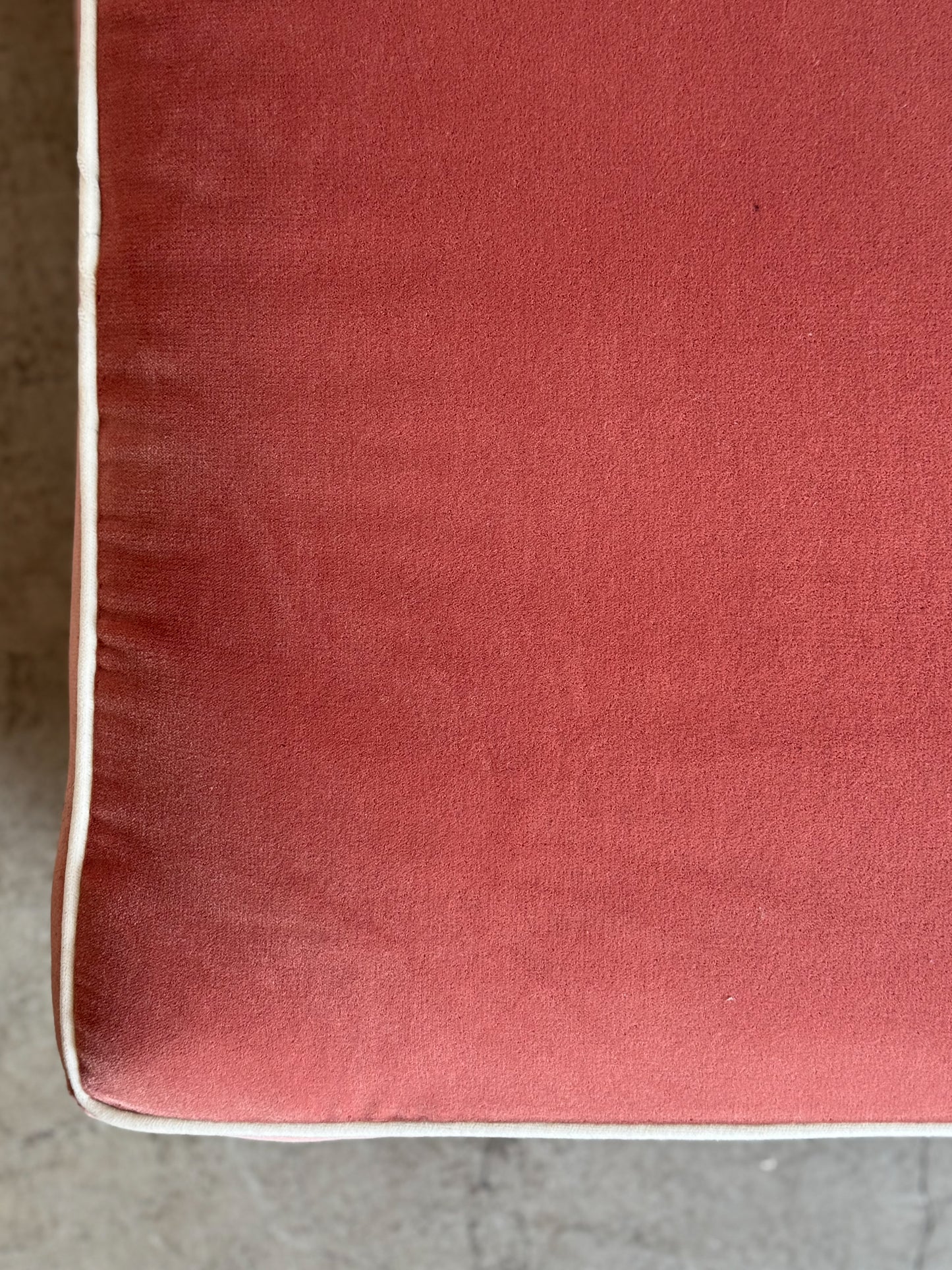 The Saumon Velvet Ottoman