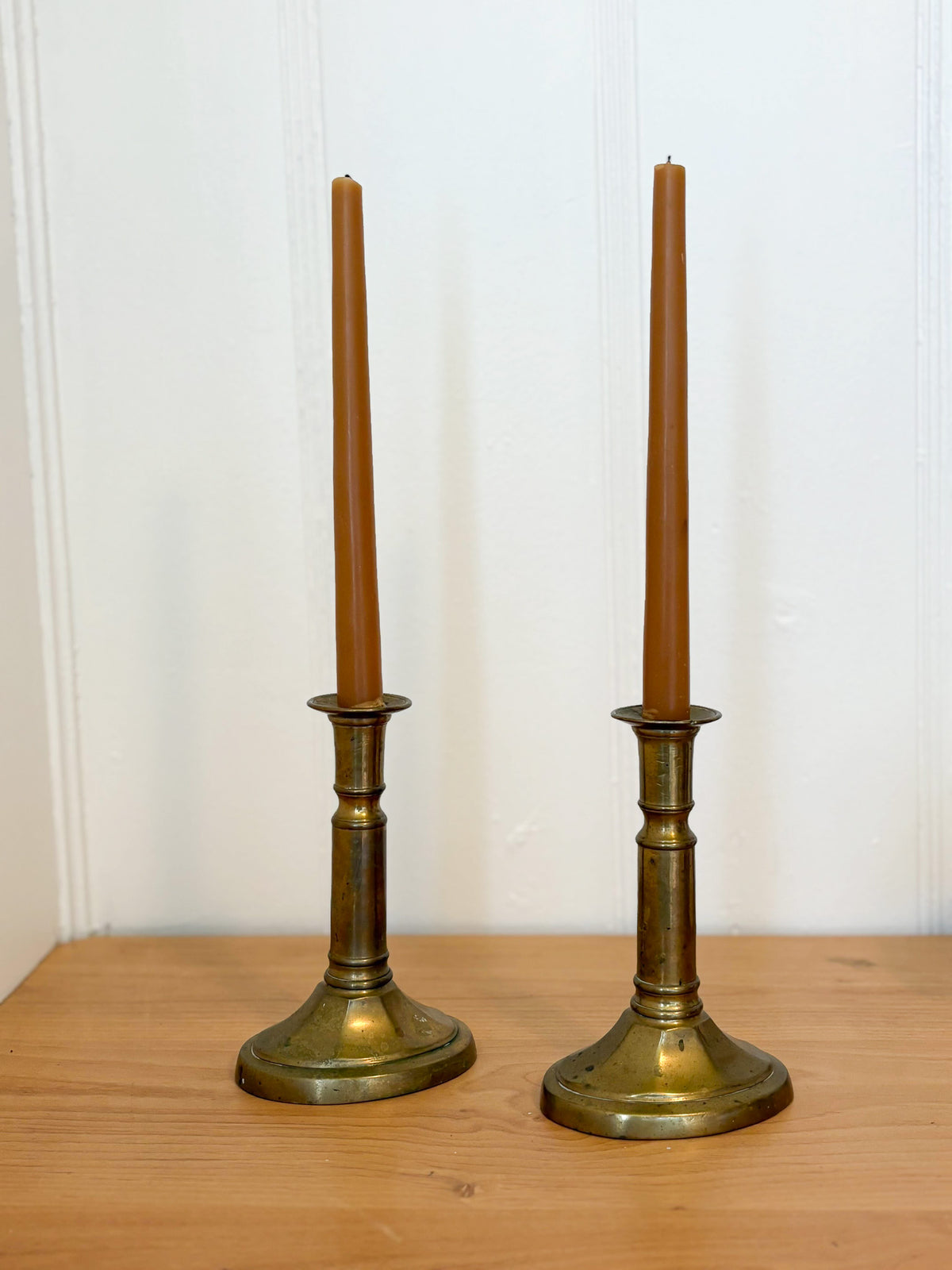 Set/2 Village Brass Candlesticks