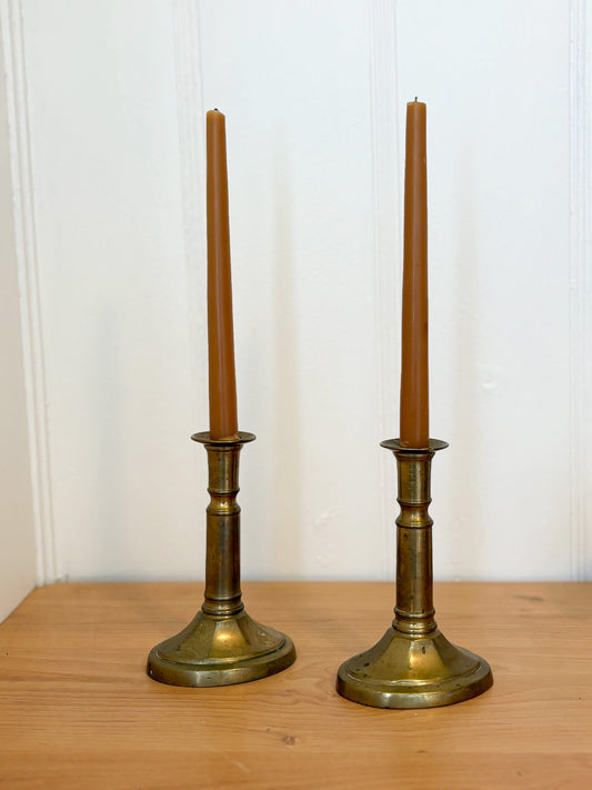 Set/2 Village Brass Candlesticks