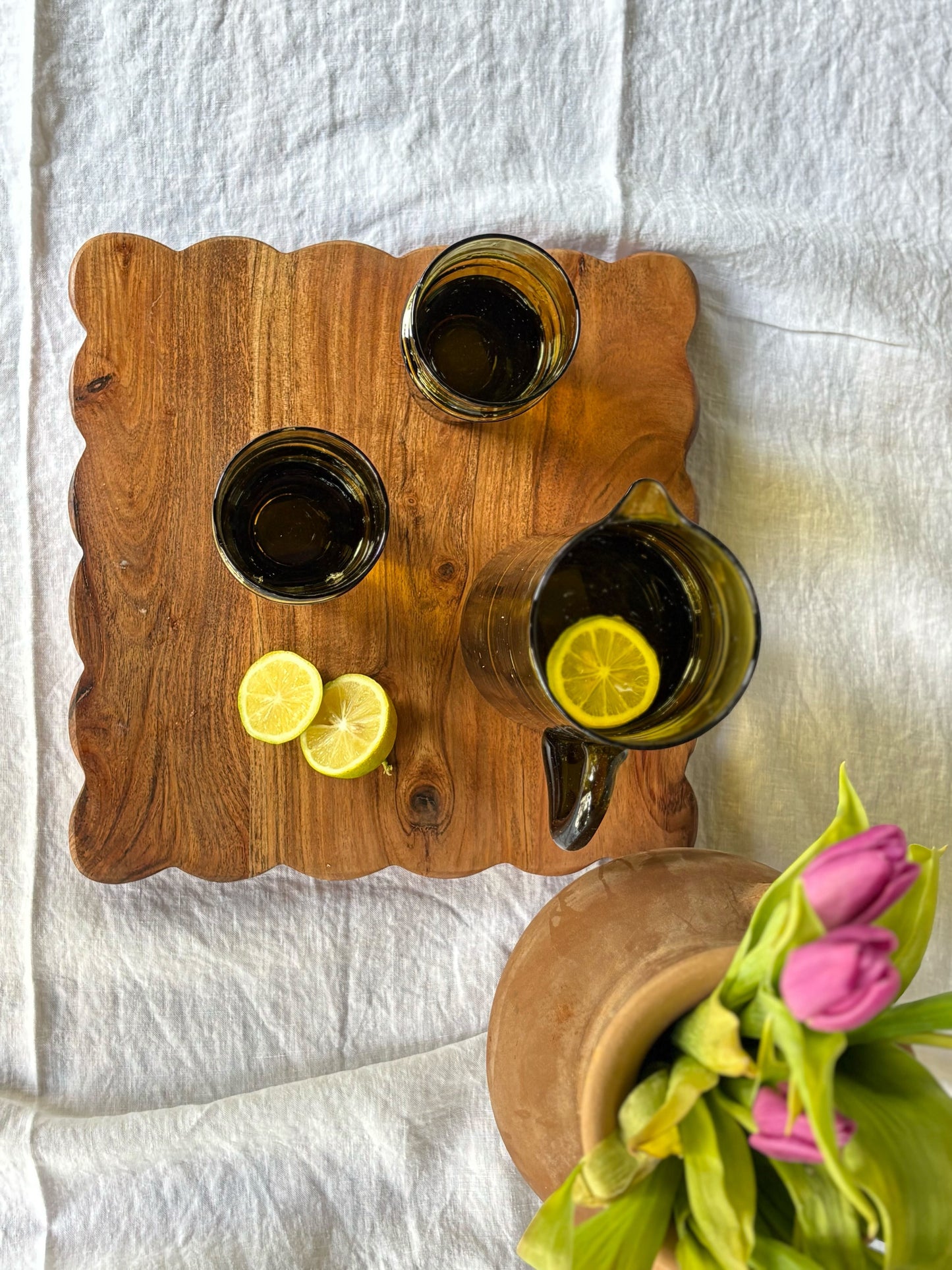 Moroccan Beldi Recycled Glass Tumbler-Bronze