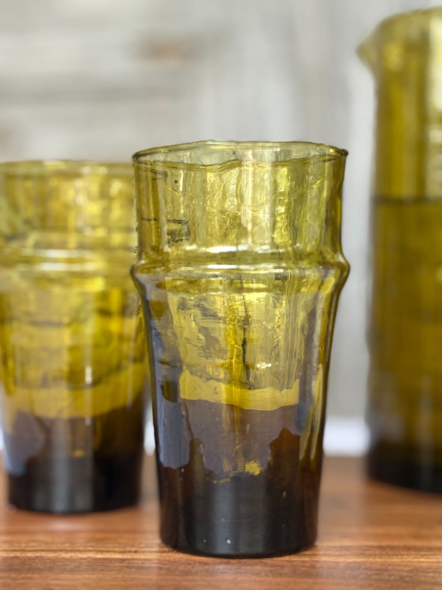 Moroccan Beldi Recycled Glass Tumbler-Bronze