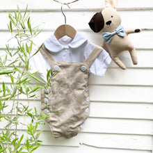 Load image into Gallery viewer, Linen Romper + Onesie Set