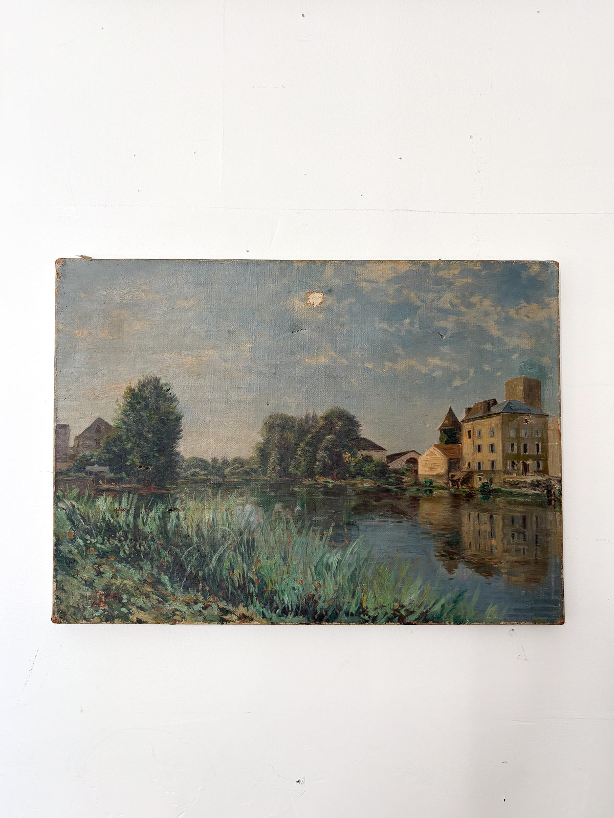 Full Moon Vintage Painting