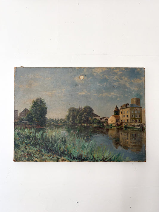 Full Moon Vintage Painting