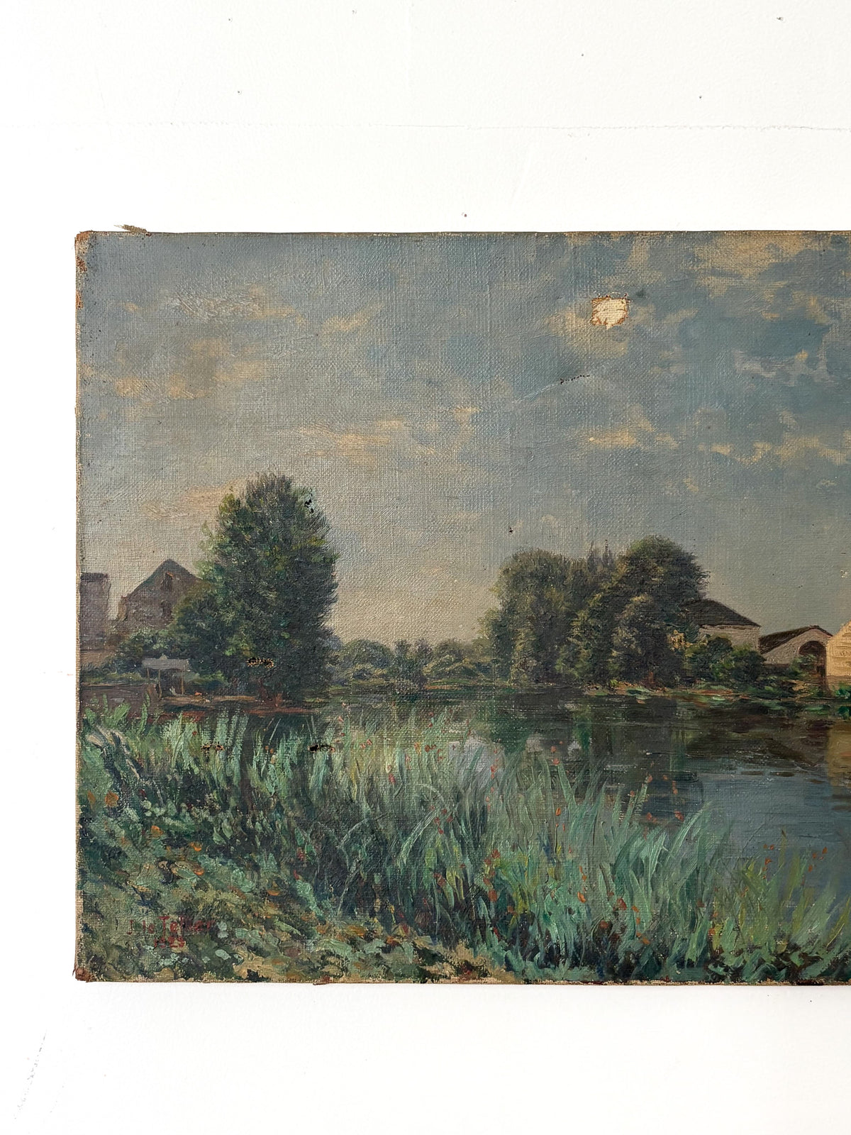 Full Moon Vintage Painting