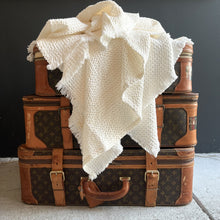 Load image into Gallery viewer, Anna Waffle Weave Blanket-Creamy White