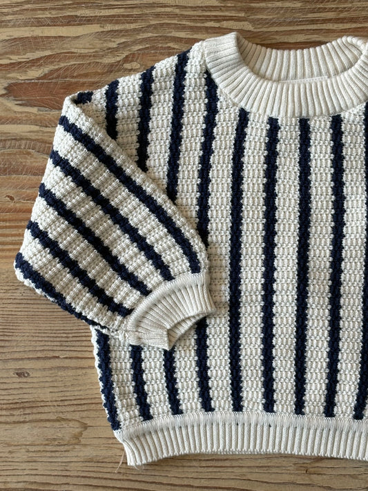 Chunky Striped Baby Cotton Sweater