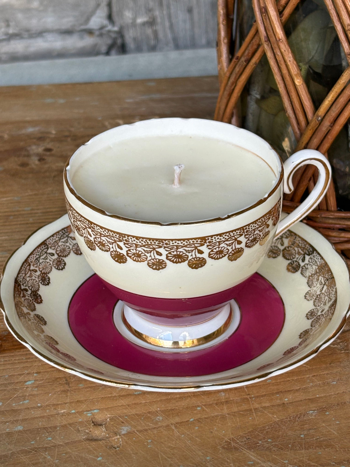 Vintage Teacup Candle #1