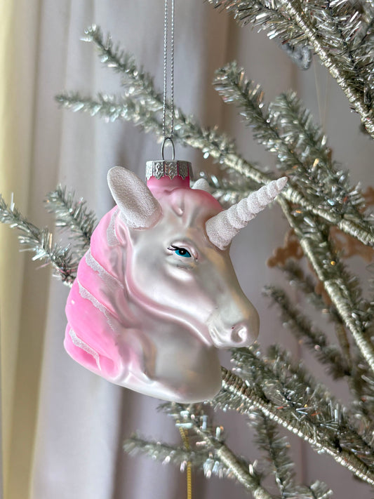 Pink Unicorn Ornament