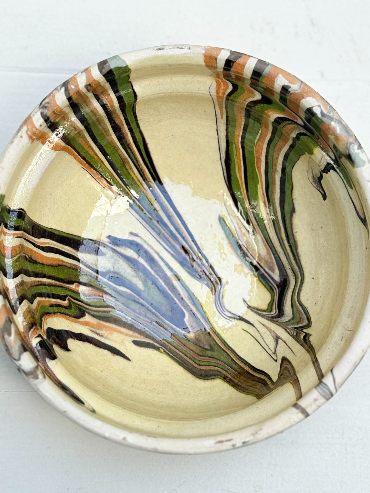 Marbleized Cottage Craft Bowl
