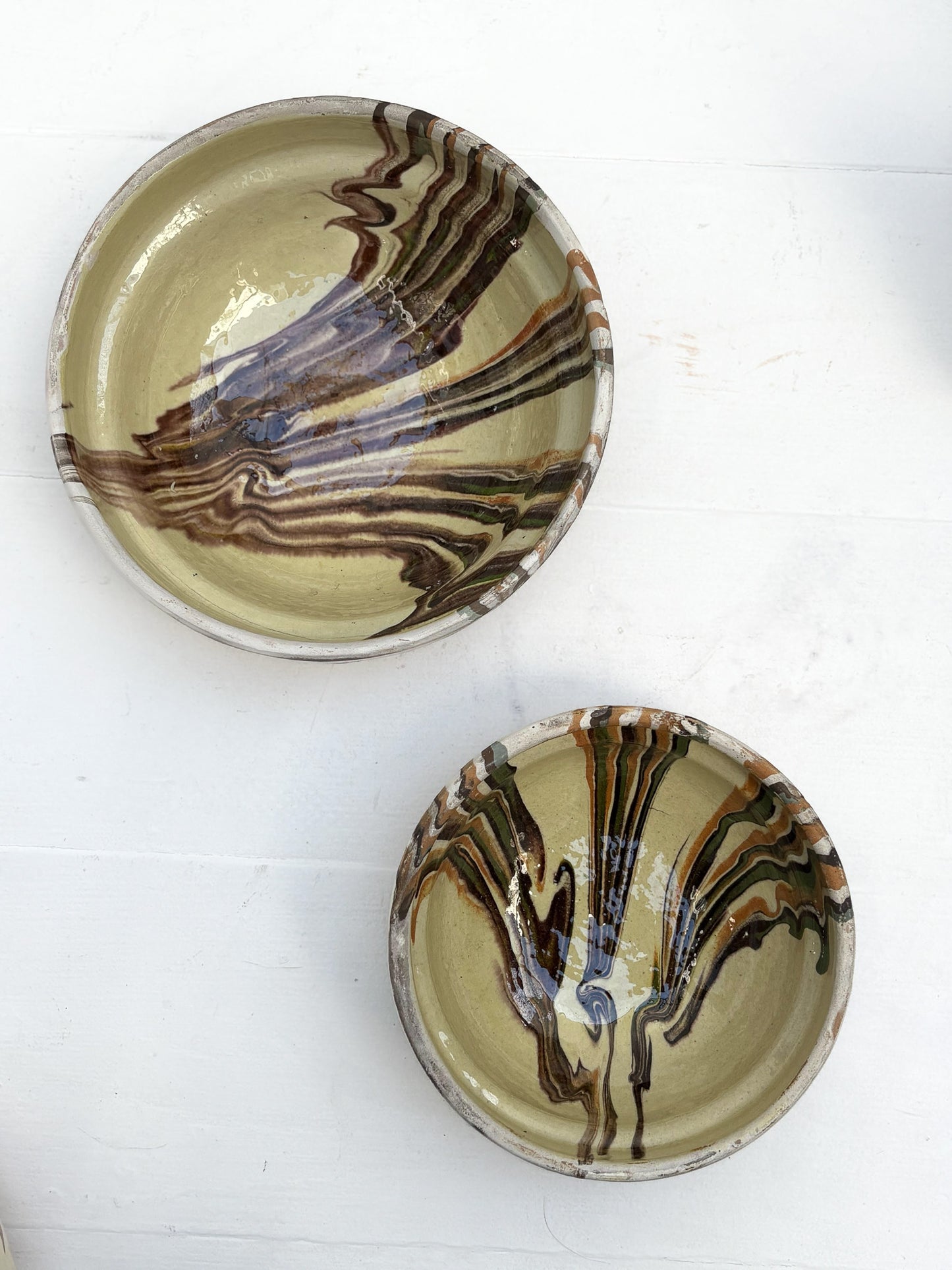 Marbleized Cottage Craft Bowl