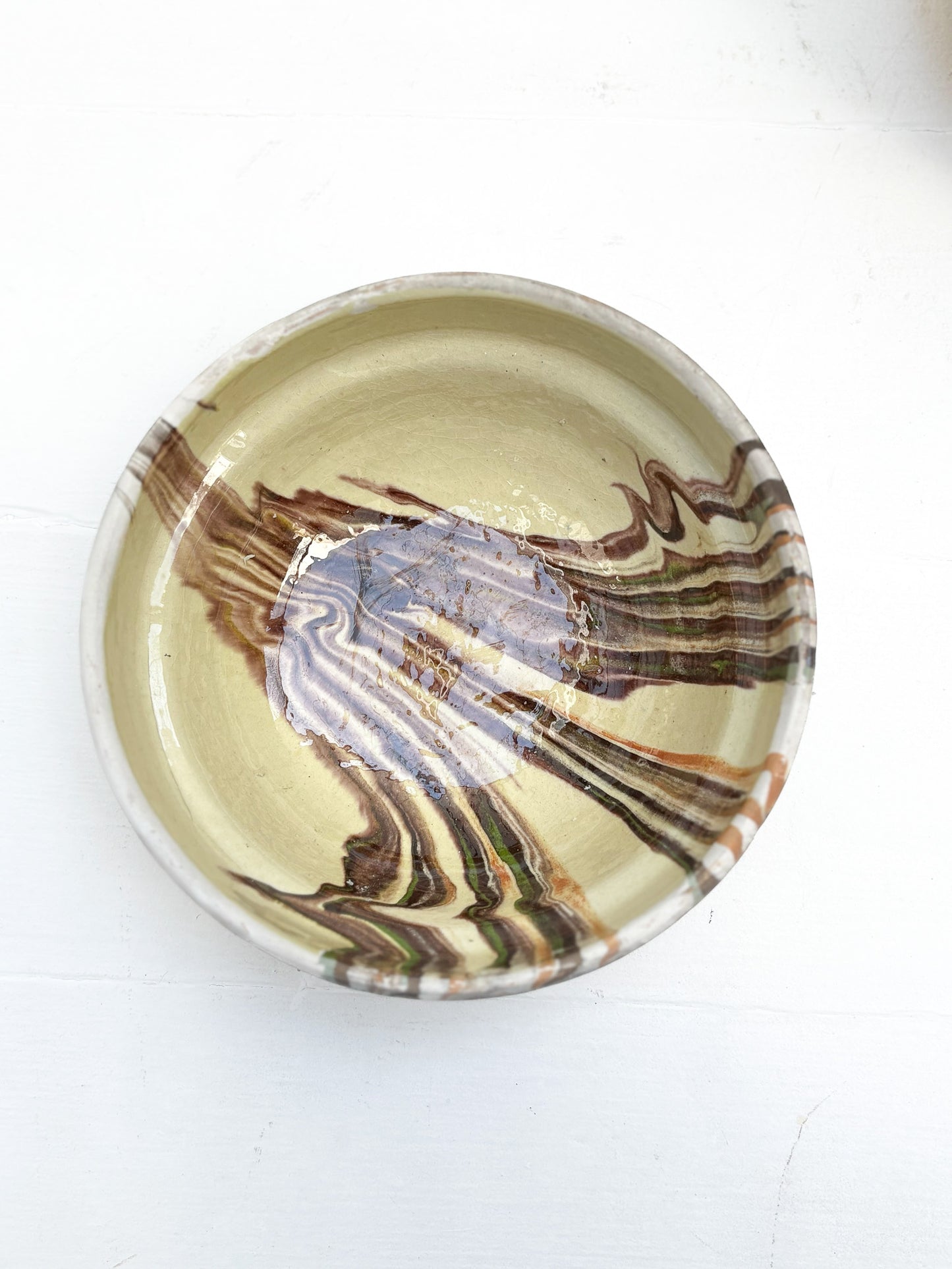 Marbleized Cottage Craft Bowl