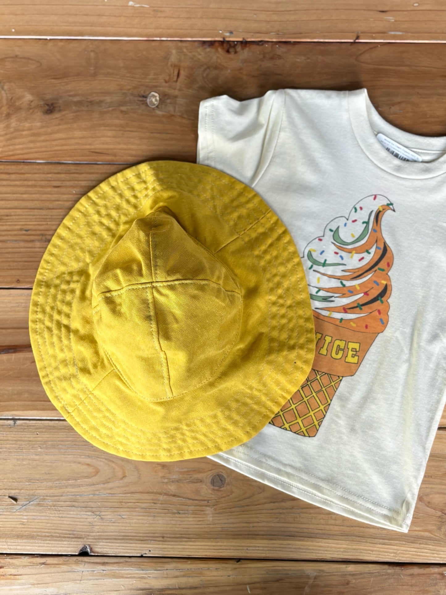 Baby Linen Wide Brim Sun Hat