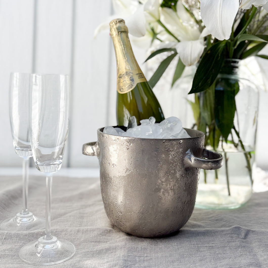 Large Ice Bucket w/Lid-Silver