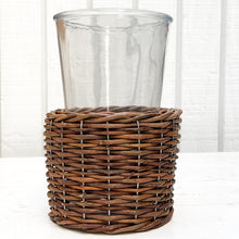 Load image into Gallery viewer, Glass Vase w/Wicker Base