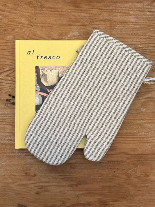 Manor Stripe Oven Mitt-Blue