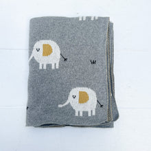 Load image into Gallery viewer, Elephant Knit Blanket