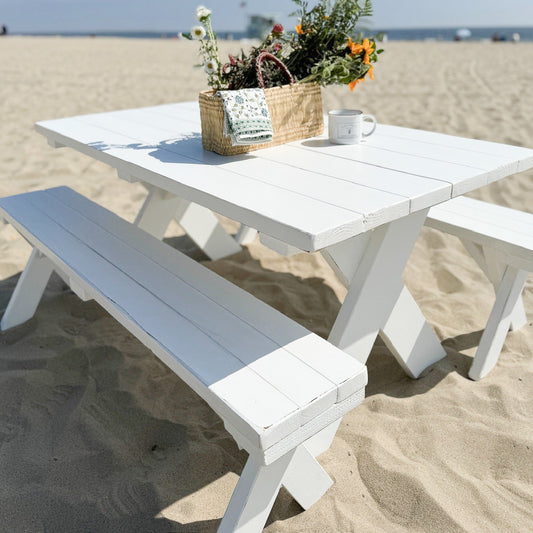 Redwood Picnic Table Set